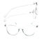 Translucent transparent Fashion Glasses fly in air showing many angle rotated. Fashion trend glasses for confident work and