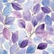 Translucent watercolor leaves pattern with delicate shading and harmonious composition (tiled)