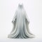 Translucent White Ghost Statue On White Background - Mark Henson Style