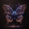 Translucid luminescence butterfly. Generative AI