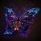 Translucid luminescence butterfly. Generative AI