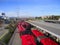 Transmilenio on Bogota, Colombia. , a bus rapid transit system