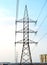 A transmission tower, electricity pylon that used to support overhead high voltage electric pillar power lines