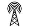 Transmitter antenna symbol. signal tower icon. Communication antenna simple