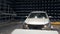 Transmitter is emitting waves on working automobile in anechoic test chamber