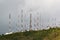 Transmitter towers on a hill