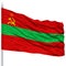 Transnistria Flag on Flagpole