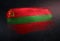Transnistria Flag Made of Metallic Brush Paint on Grunge Dark Wa