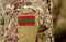 Transnistria flag on soldiers arm. Transnistria army collage