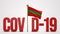 Transnistria realistic 3D flag and Covid-19 illustration.