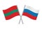 Transnistria and Russia crossed flags.