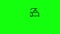 Transparent black hand gel sanitizer alcohol icon flat green screen 10 animations chroma key