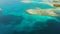 Transparent blue sea water in the lagoon.