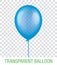 Transparent blue vector ballon