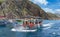 Transparent boat trour to Arch of Cabo San Lucas, El Arco, close to Playa Amantes, Lovers Beach known as Playa Del Amor