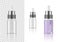 Transparent Bottle. 3D Mock up Realistic Dropper Cosmetic, Oil Serum, perfume for Skincare Product Health Care Packaging and