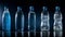Transparent bottle reflects purity of refreshing water generated by AI
