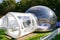 Transparent bubble plastic tent