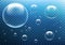 Transparent clean realistic water bubbles