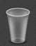 transparent clear disposable plastic cup vector illustration