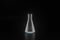 Transparent conical bottle, 3d rendering