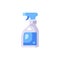 Transparent disinfectant bottle illustration. Sanitizer spray flat icon