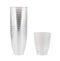 Transparent disposable plastic cups isolated