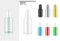 Transparent Dropper Bottle Mock up Realistic Cosmetic for Skincare Essential Merchandise or medicine on White Background
