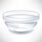 Transparent empty bowl