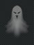 Transparent ghost. Scary halloween night ghoul. Dead spirit with angry face expression. Flying horror demon