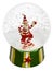 Transparent glass ball with Santa Claus and snow
