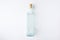 Transparent glass bottle with plug