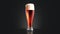 Transparent glass dark beer mockup, looped rotation, 4k, black background