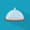 Transparent glass food dome icon