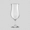 Transparent glass goblet, for wine, champagne, beer.