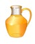 Transparent glass jug with orange drink - vector full color picture. Glass carafe with juice. Summer healthy drink
