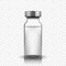 Transparent glass medical vial, vector illustration