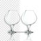 Transparent Glass Vector. Empty Clear Glass Cup. For Water, Drink, Wine, Alcohol, Juice, Cocktail. Realistic Shining