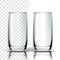 Transparent Glass Vector. Nightclub Degustation. Empty Clear Glass Cup. For Water, Drink, Wine, Alcohol, Juice, Cocktail