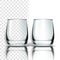 Transparent Glass Vector. Tableware Template. Empty Clear Glass Cup. For Water, Drink, Wine, Alcohol, Juice, Cocktail