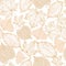 Transparent gold skeleton leaves seamless pattern