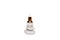 Transparent golden bottle with pipette and hylauronic acid. Top horizontal view copyspace