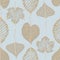 Transparent golden skeleton leaves autumn seamless pattern