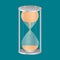 Transparent hourglass icon, sandglass, sandclock, flat design, vector illustration