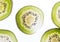 Transparent kiwifruit slices