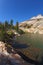 The transparent lake in mountains Yosemite
