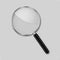 Transparent magnify glass vector