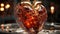 Transparent mechanical heart. Generative AI.