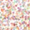 Transparent or pale multicolored distorted circles on the white background. Seamless pattern