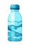 Transparent plastic bottle with purified drinking water